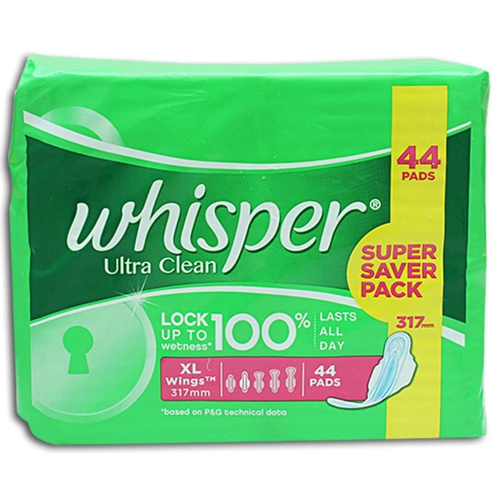 Whisper Ultra Xl Sanitary Pad 44'S