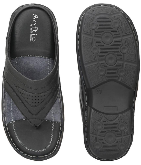 softio - Black Mens Sandals - None