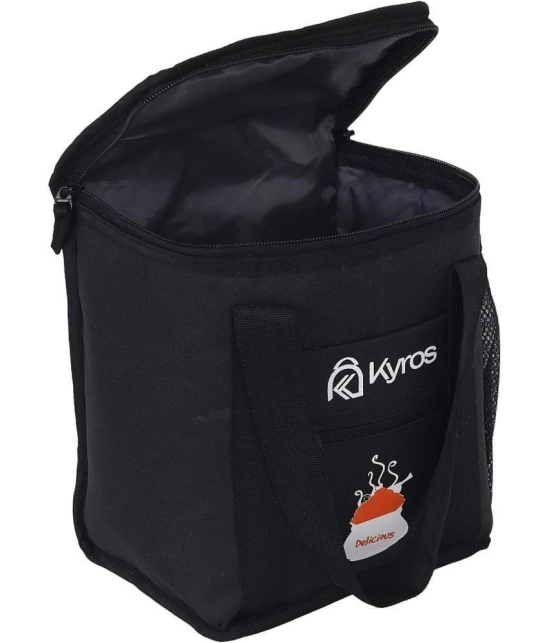 Kyros Black Polyester Lunch Bag Pack of 1 - Black