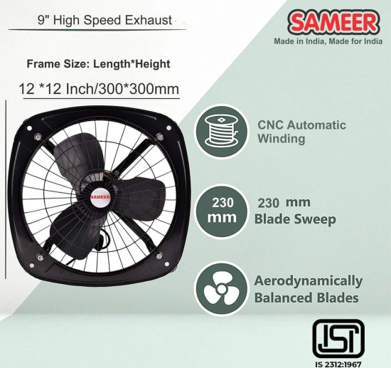 Sameer 230mm High Speed 230 mm 3 Blade Exhaust Fan