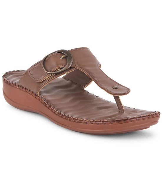 Liberty Tan Womens Leather Slipper - None