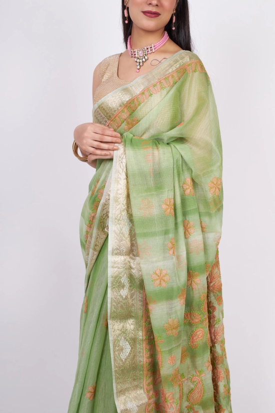 Banarsi Chikankari Saree-Banarsi Saree