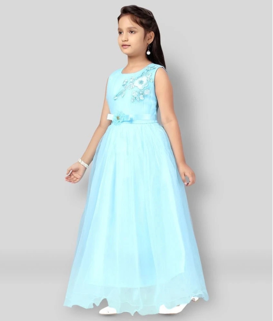 Aarika Net Gown For Girls ( Pack of 1 , Turquoise ) - None