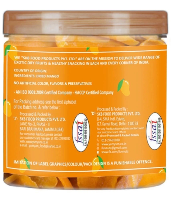 YUM YUM Dried Mango Slice 400g ( Pack of 2-200g Jar Each)