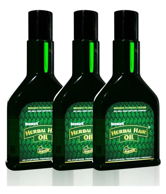 Deemark Herbal Hair Oil  (Pack of 3, 360ml.) - Long & Shiny Hair | Anti Hair Fall Control | Thick & Long Lasting Soft Hair