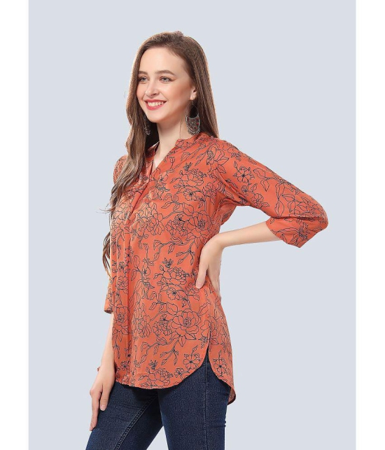 Meher Impex Rust Crepe Womens Tunic ( Pack of 1 ) - None