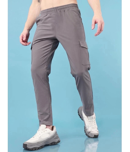 AKTIF Grey Lycra Mens Trackpants ( Pack of 1 ) - None