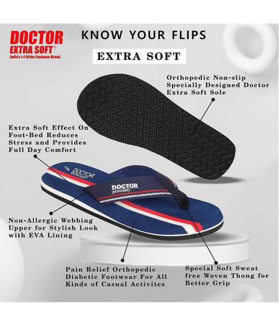 DOCTOR EXTRA SOFT - Navy Mens Daily Slipper - None