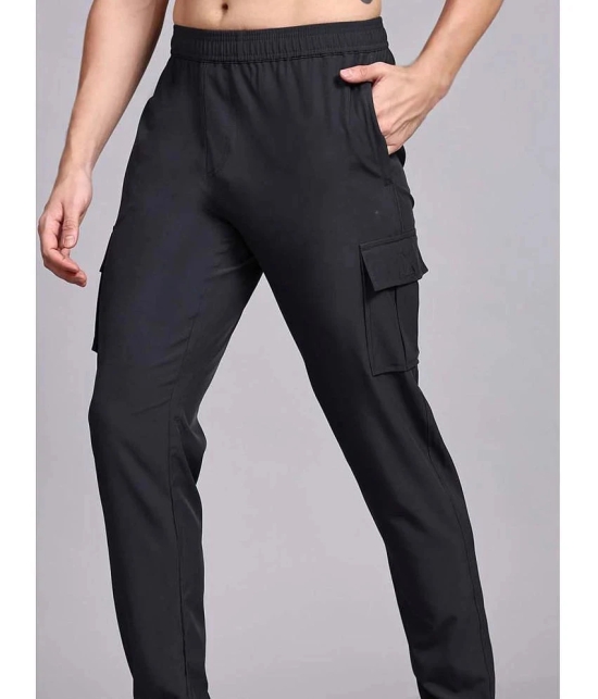 AKTIF Black Lycra Mens Trackpants ( Pack of 1 ) - None