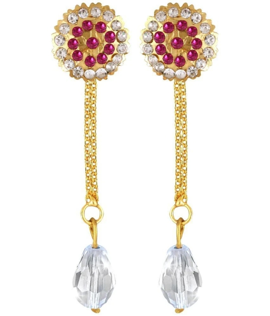 VIVASTRI Golden Drop Earrings ( Pack of 1 ) - Golden