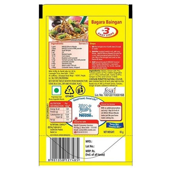 Maggi Bhuna Masala - For Gravy Dishes, 65 G Pouch