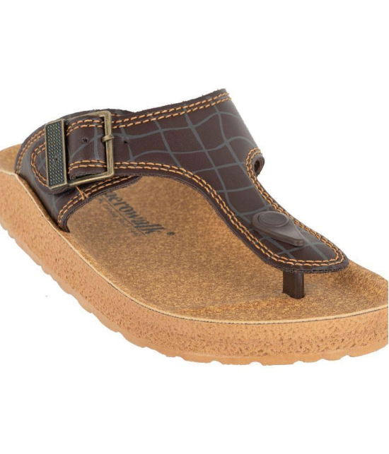 Aerowalk - Brown Mens Leather Slipper - None