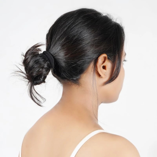 RefynHair - Messy Bun | Donut Scrunchie | High Density | High-Quality Human Hair Bun Extension for Effortless Volume and Sophistication | Burgundy