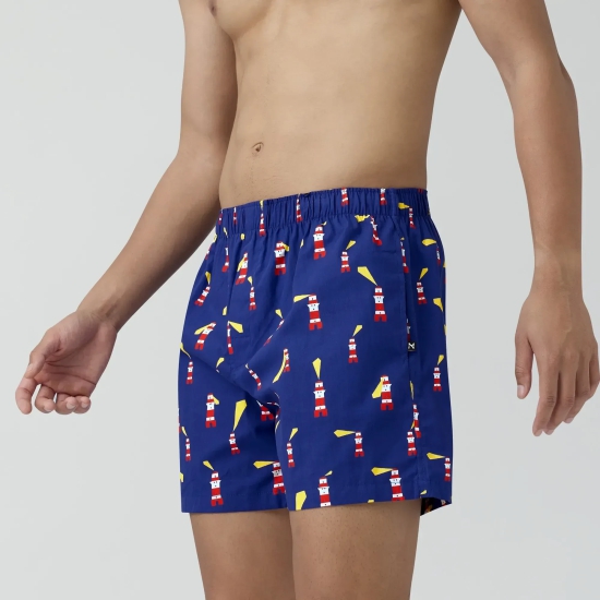 Remix Cotton Boxers Lighthouse Blue XXL