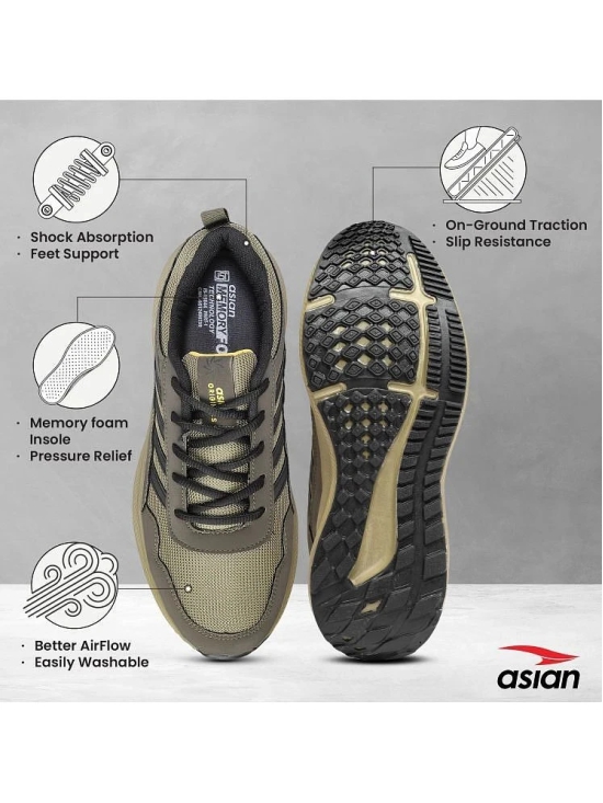 ASIAN BOSS-02 Olive Mens Sports Running Shoes - None