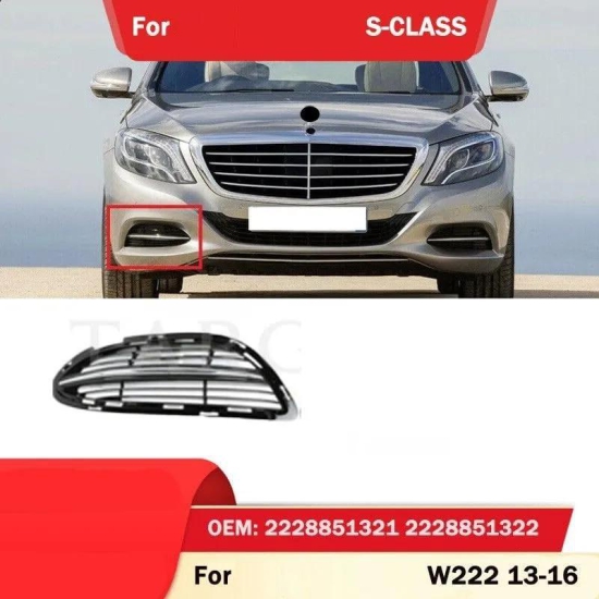 CAR CRAFT Fog Lamp Light Grill Compatible With Mercededs S Class W222 2014-2017 Fog Lamp Light Grill Right 2228850324