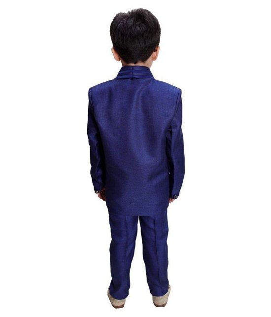 Fourfolds 4 Piece Coat Suit with Shirt Pant Blazer & Tie for Kids & Boys_SH163 - None