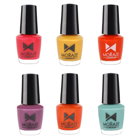 Mini Nail Paints - Pack Of 6-IBIZA MAGIC AQUA SUN CHRIS FIRST KISS