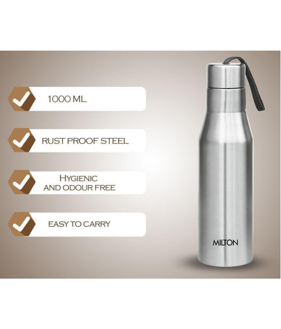 Milton Super 1000 5 Pcs Set Silver 1000 mL Stainless Steel Water Bottle set of 5 - Silver