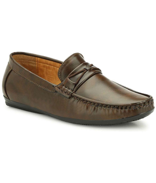 Buxton - Brown Mens Slip on loafers - 7