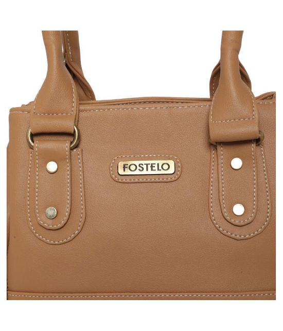 Fostelo - Beige  PU Shoulder Bag - Beige