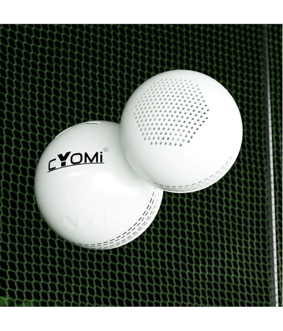 CYOMI MAX18BALL 5 W Bluetooth Speaker Bluetooth V 5.1 with USB,SD card Slot,3D Bass Playback Time 5 hrs White - White