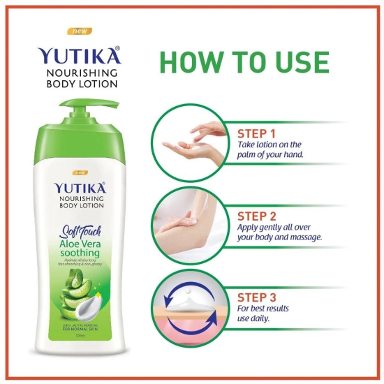 Yuthika Aloe Vera Body Lotion 500ml and Sunscreen Lotion SPF 30 PA+++ with UVA & UVB Protection - 100ml