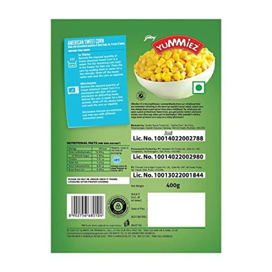 Godrej Yummiez American Sweet Corn, 400 Gm