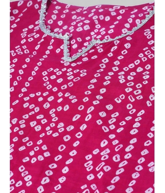 GOD BLESS - Pink Rayon Womens Straight Kurti ( Pack of 1 ) - None