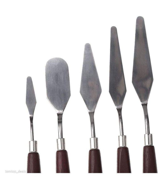 Samvardhan 5 Piece Palette Knives/Painting Knives of Various Size & Shapes (Size-1,2,3,4,5)