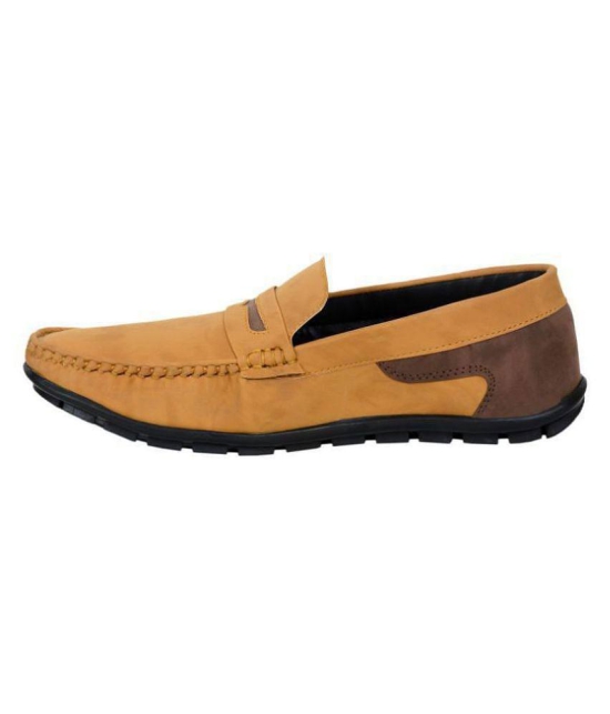 SHOES KINGDOM Tan Loafers - 12