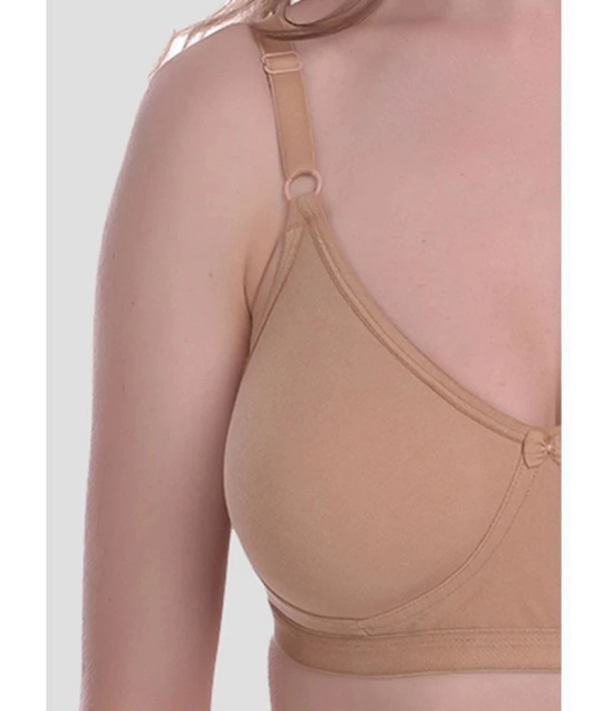 Elina - Beige Cotton Non Padded Womens T-Shirt Bra ( Pack of 1 ) - None