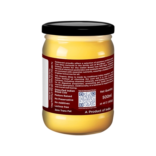 Organic Bilona Cow Ghee 500ml | Barsana Magic Bilona Ghee Made by Natural Bilona Process.