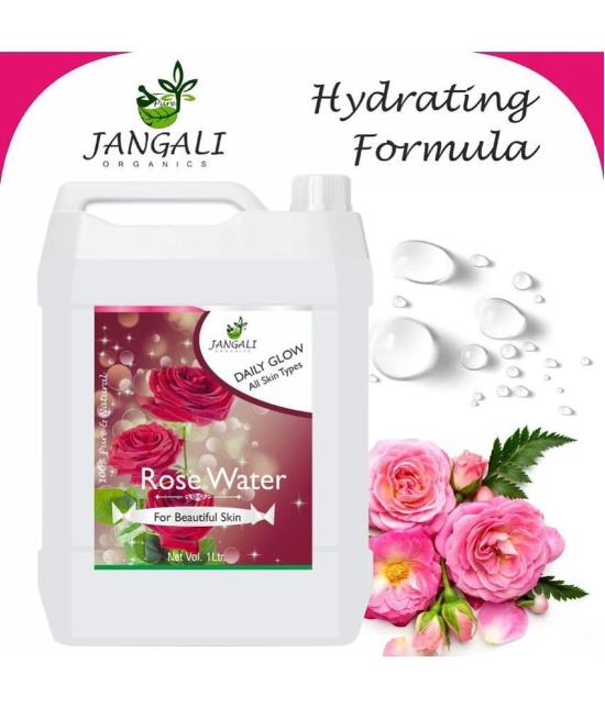 PURE Jangali ORGANICS Rose water face toner for glowing skin for all skin type 1LTR