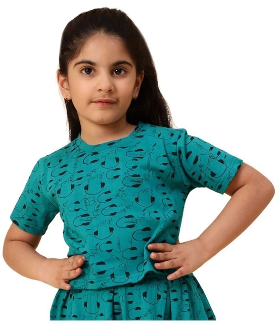 Diaz Multi Cotton Girls Top ( Pack of 1 ) - None