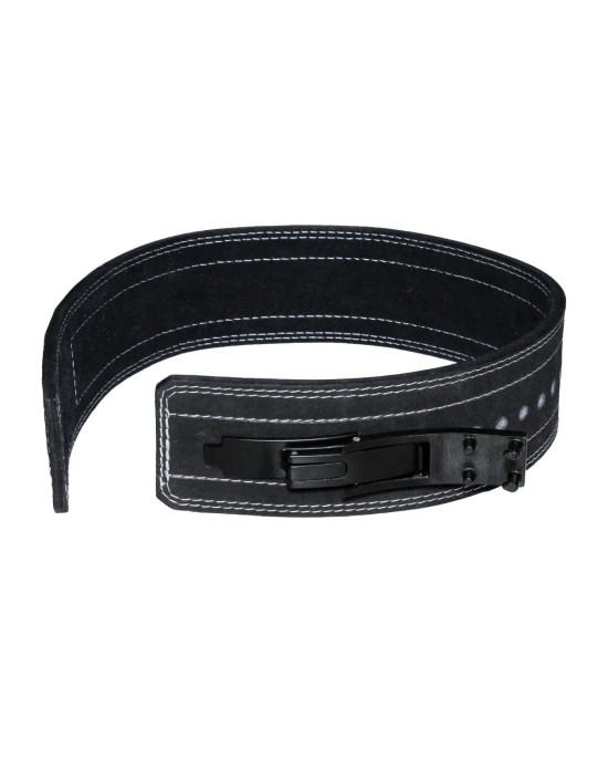 Invincible Heavy Duty Power Lifting Belt with Stainless Steel Lever-Black / S