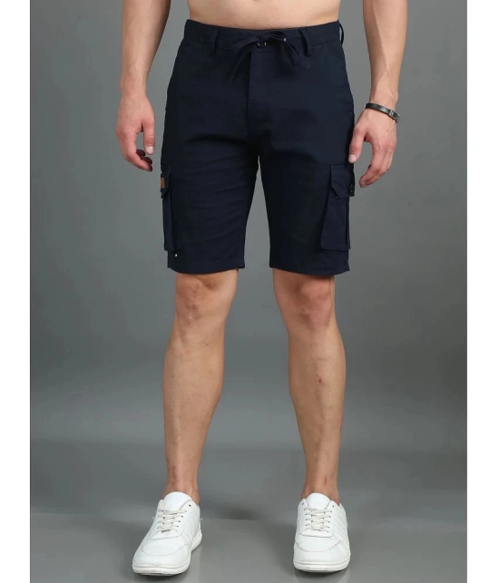 Paul Street Navy Linen Mens Shorts ( Pack of 1 ) - None