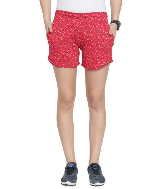 Uzarus Cotton Hot Pants - Red - None