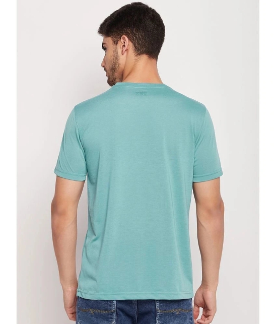 UBX Cotton Regular Fit Printed Half Sleeves Mens T-Shirt - Turquoise ( Pack of 1 ) - None