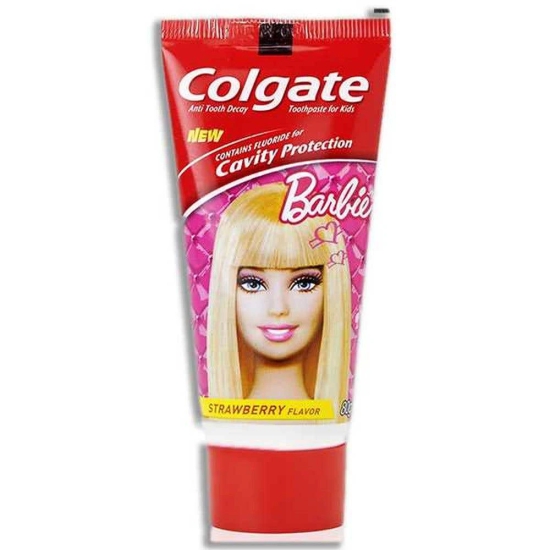 Colgate Kids Toothpaste Gentle Protection For 6+ Years Barbie Strawberry Flavour 80G