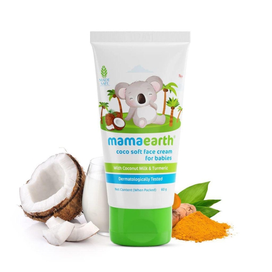Mamaearth Coco Soft Face Cream With Coconut Milk & Turmeric For Babies, For All Skin Type- 60g