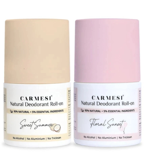 Carmesi Natural Deodorant Roll-ons Combo - Sweet Summer & Floral Sunset (2 x 50 ml)