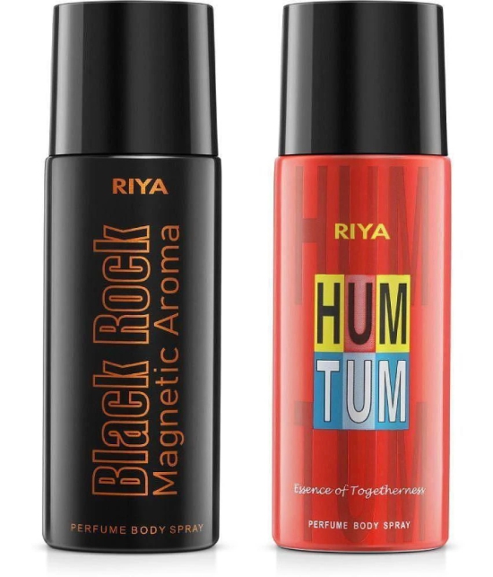 Riya Black Rock & Hum Tum Deodorant Spray & Perfume For Women 300 ( Pack of 2 )