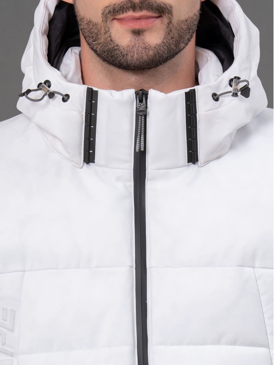 RedTape Hooded Jacket for Men | Padded & Detachable Hood | Enhanced Comfort