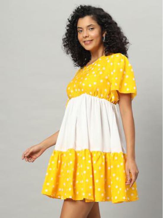 FUNDAY FASHION Women Casual Polka Dot Fit & Flare Dress