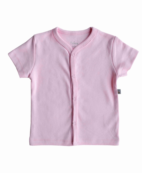 Pink Short Sleeve Jhabla (100% Cotton Interlock Biowash)