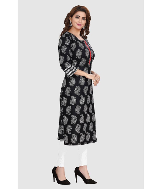 Meher Impex - Black Cotton Women''s Straight Kurti ( Pack of 1 ) - None