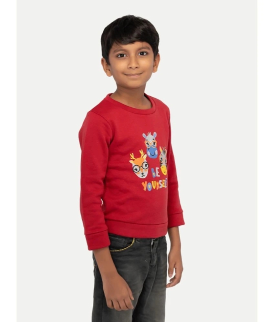 Radprix Red Cotton Blend Boys Sweatshirt ( Pack of 1 ) - None