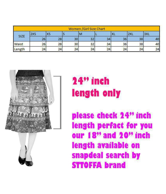 Sttoffa Cotton A-Line Skirt - Red - 32