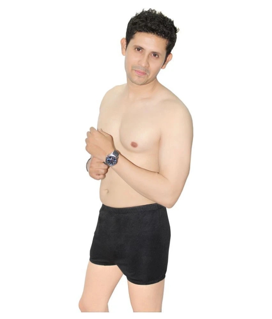 Goodluck Black Cotton Lycra Trunk - 42